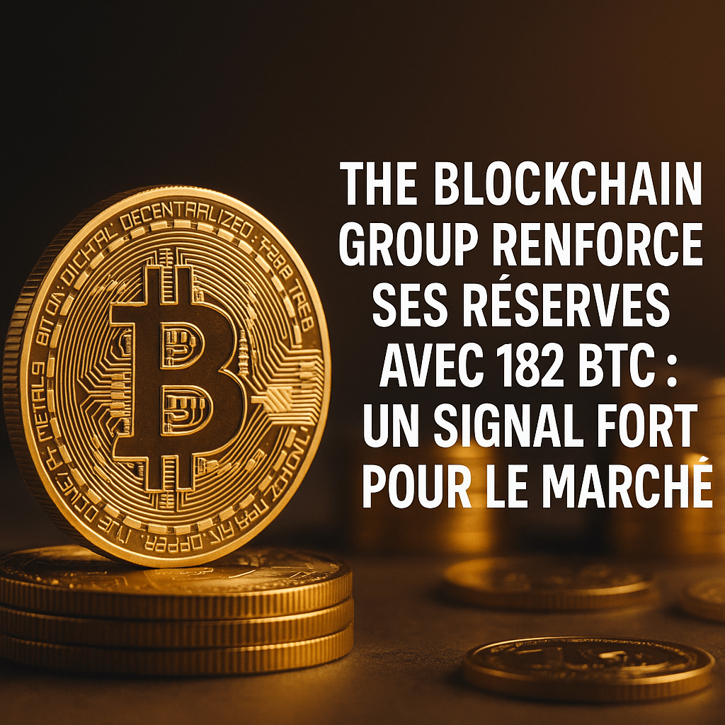 The Blockchain Group Renforce Ses Réserves avec 182 BTC : Un Signal Fort Pour Le Marché